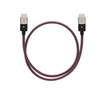 Caavo 3' Cloth HDMI Cable - Barolo and White - Spotlight